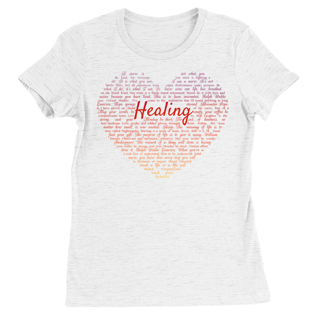 Love of Healing rainbow t-shirt for Nurses. Made from nurse quotes and sayings that send out a positive vibe.