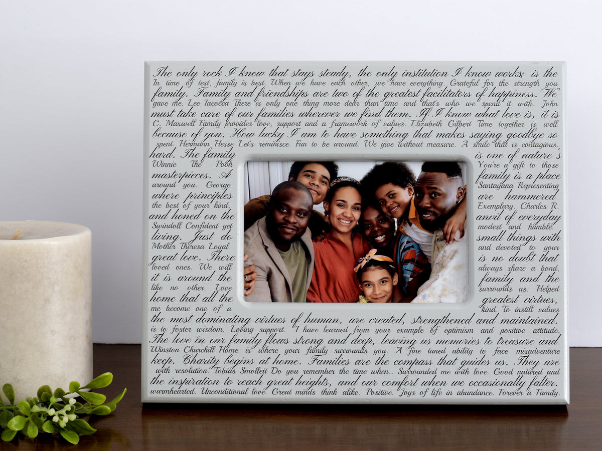 Family Together Picture Frame, Photo frame with quotes about family, 4x6, Family housewarming gift