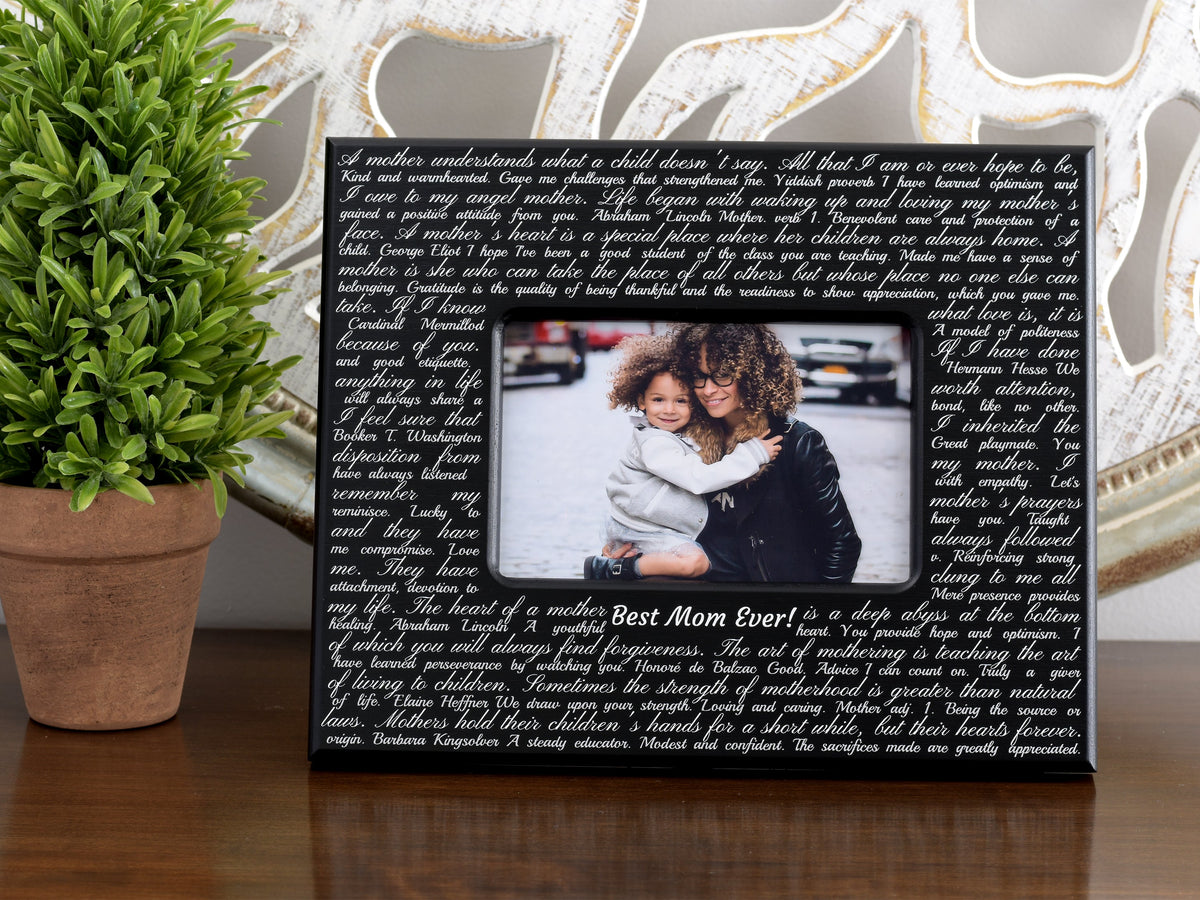 Best mom ever! Black picture frame