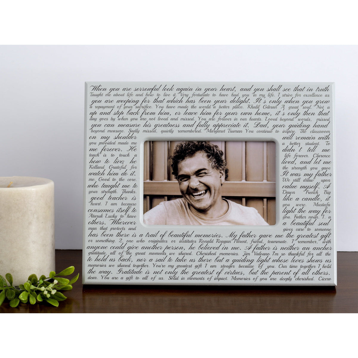 Father's Impact Remembrance Picture Frame 4x6, In Memory of Dad