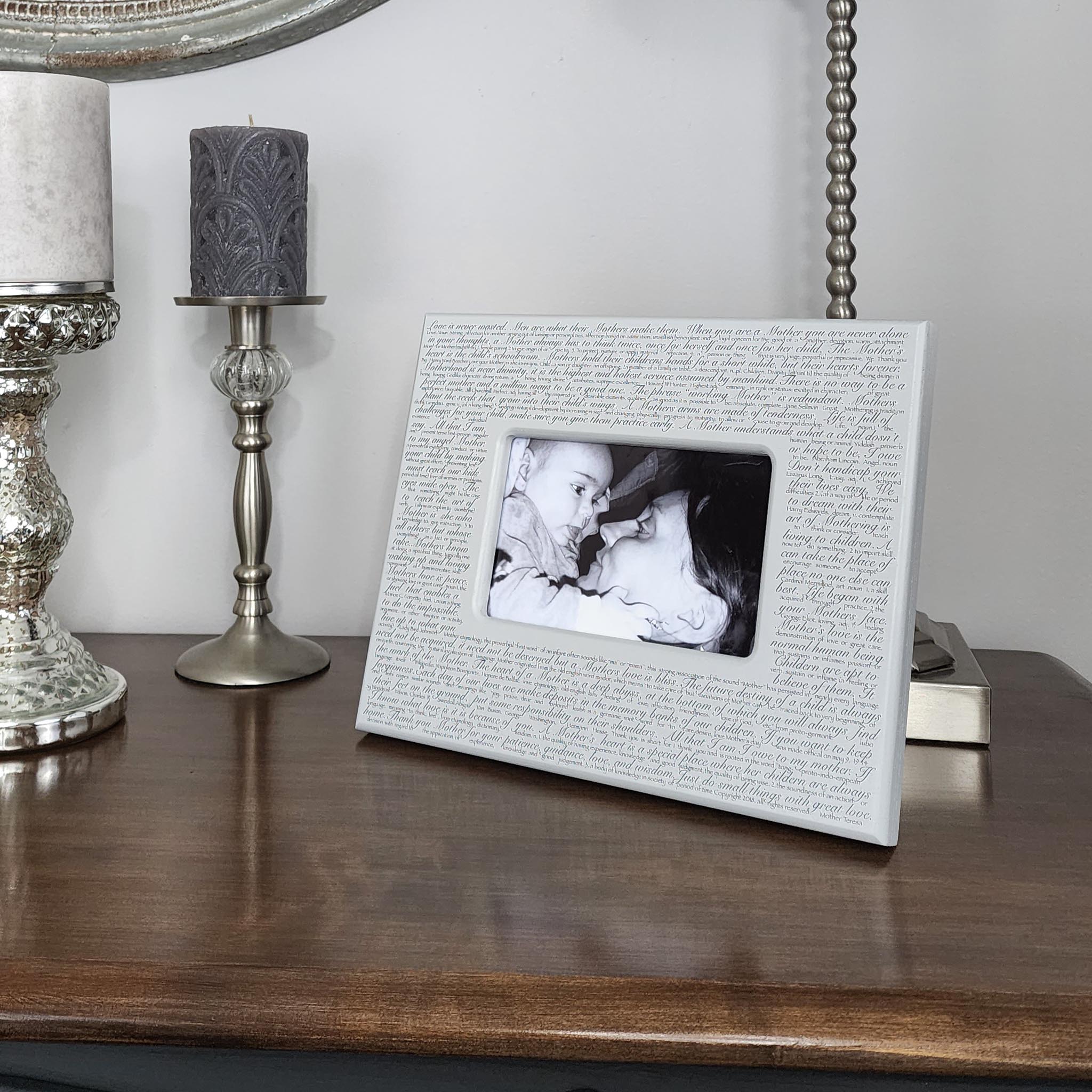 Bonus Mom Picture Frame Holds 4X6 Photo, Gifts for Stepmom from Daughter,  Son, B